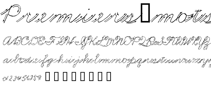 Premiers Mots Script font