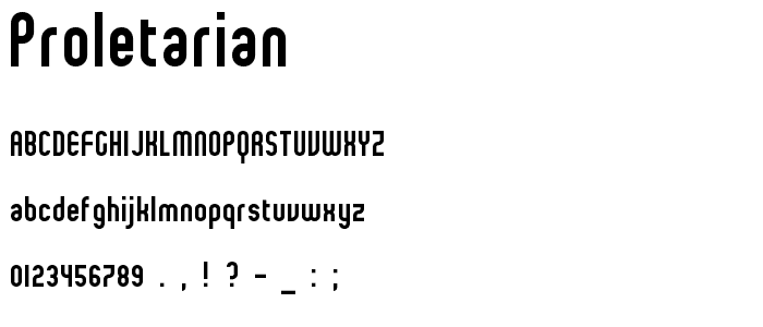 Proletarian font
