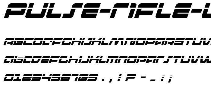 Pulse Rifle Laser Italic font