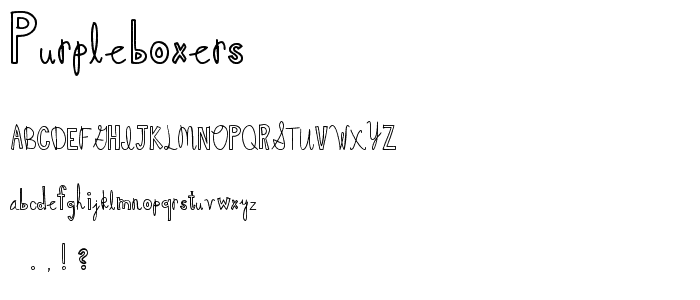 Purple Boxers font
