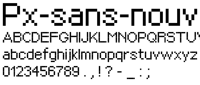 px sans nouveaux font