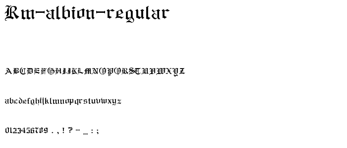RM Albion Regular font