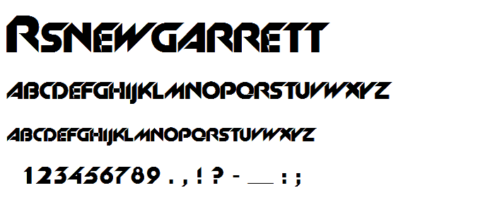 RSNewGarrett font