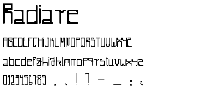 Radiare font