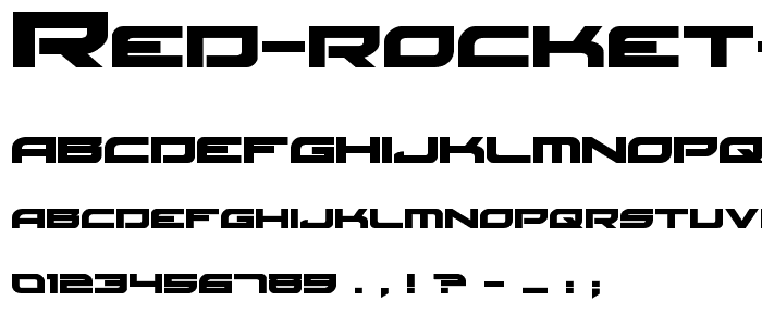 Red Rocket Expanded font