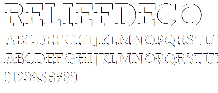 ReliefDeco font