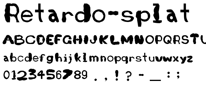 Retardo Splat font