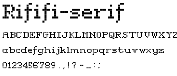 Rififi Serif font