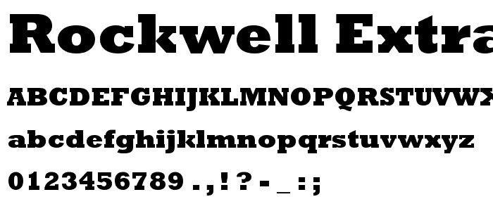 Rockwell Extra Bold font