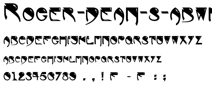 Roger Dean s ABWH font