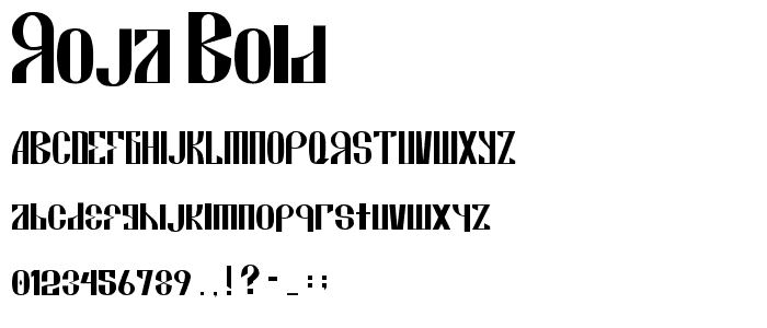 Roja Bold font