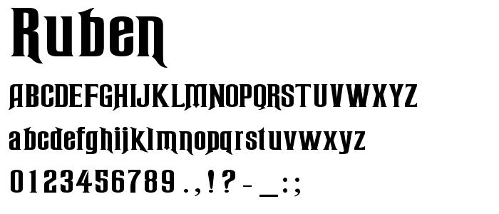 Ruben font