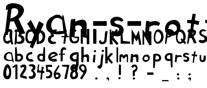 Ryan s Rotten Writing font