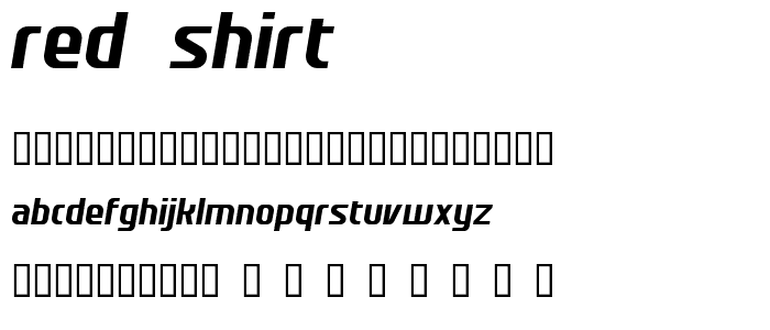 red shirt font