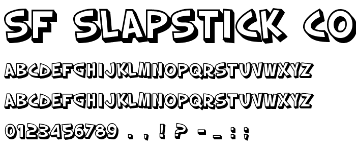 SF Slapstick Comic Shaded font