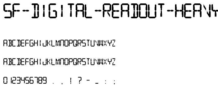 SF Digital Readout Heavy font