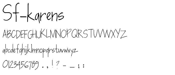 SF Karens font