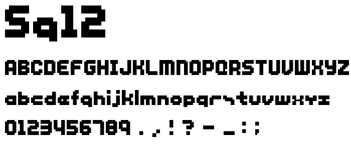 SG12 font