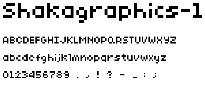 SHAKAGRAPHICS 10 font