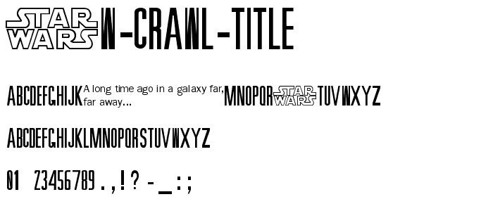 SW Crawl Title font