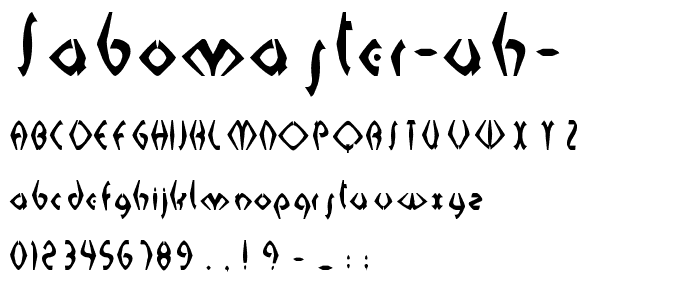 Sabomaster Uh  font
