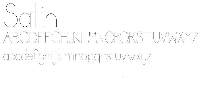 Satin font