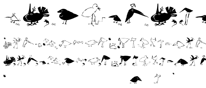 SaulsRandomBirds font