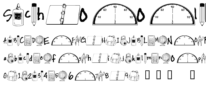 School Tools font