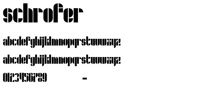 Schrofer font
