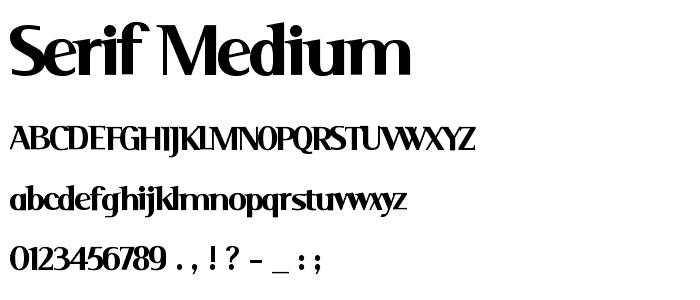 Serif Medium font