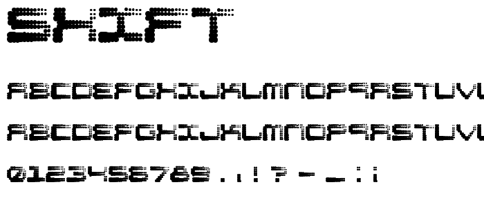 Shift font