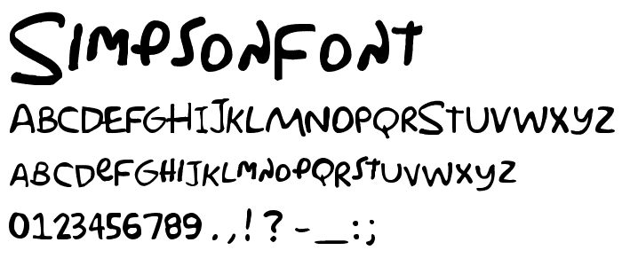 Simpsonfont font