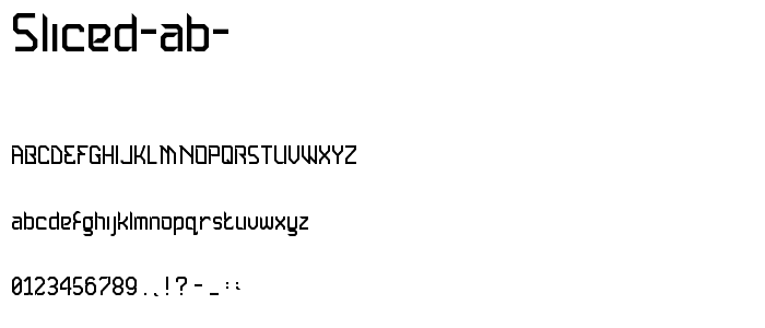 Sliced AB  font