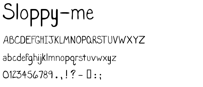 Sloppy Me font