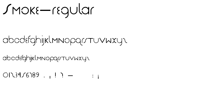 Smoke regular font