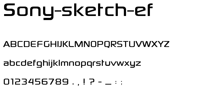 Sony Sketch EF font