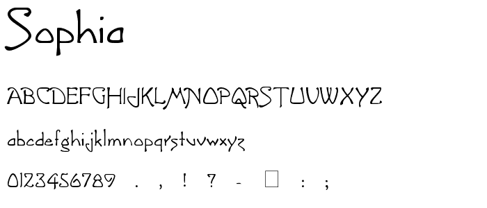 Sophia font