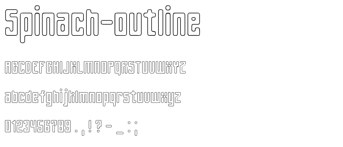 Spinach Outline font