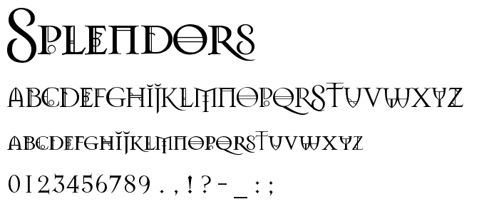 Splendors font