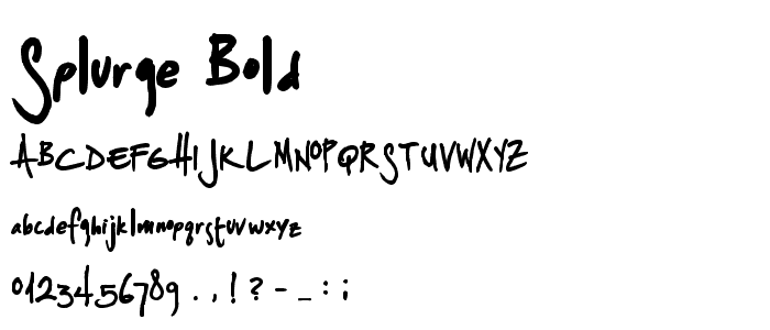 Splurge Bold font
