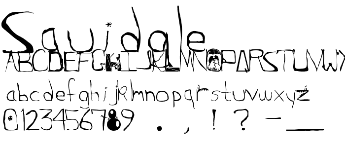 Squidgle font