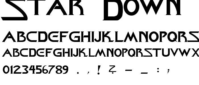 Star Down font