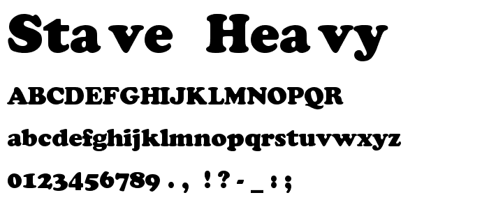Stave Heavy font