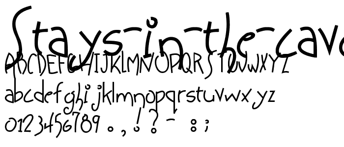 Stays In The Cave  font
