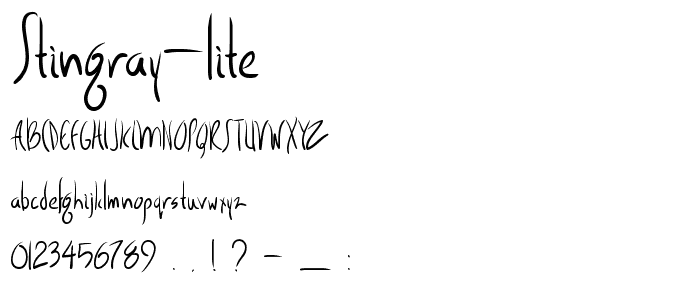 Stingray Lite font
