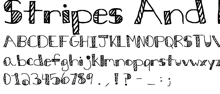 Stripes and bubbles font