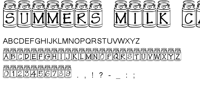 Summer s Milk Cans font