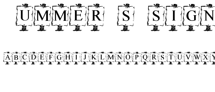 Summer s Signs font