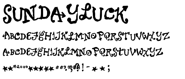 Sundayluck font