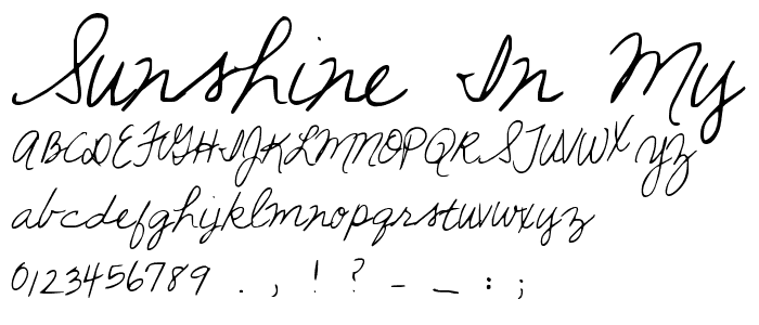 Sunshine In My Soul font
